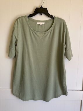 Light Sage Short-Sleeve Cotton Tee